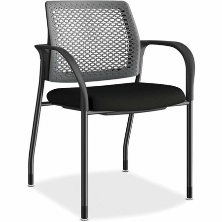 JUKI FURNITURE Ignition Charcoal ReActiv Back Stacking Chair, Black JU3199911